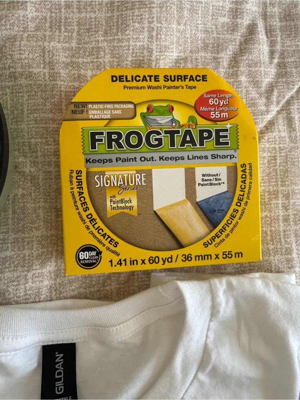 Frogtape and shirt